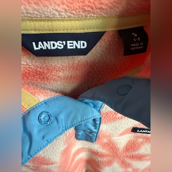 Lands End Women’s Fleece Snap Heritage Sweatshirt - Picture 3 of 6